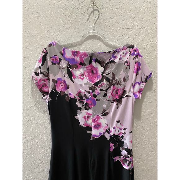 Cache Women's Black Floral Short Sleeve Dress Sz M Dressy, Career, Event, Party - Picture 7 of 8